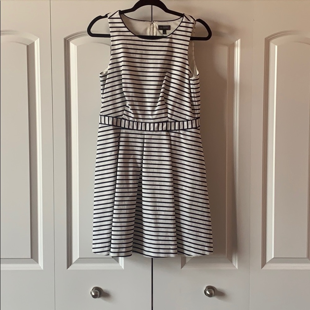 The Limited Navy and White Striped Dress (Pockets)